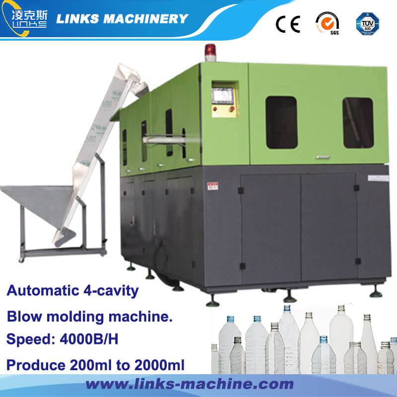 4000BPH 0.1-2L 4-Cavity Automatic Bottle Blow Moulding Machine